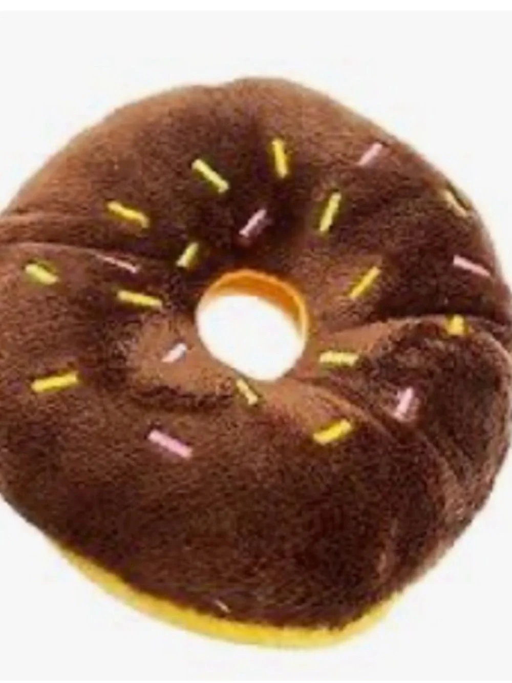 Plush Donut Dog Toy - Brown Chew & Toss